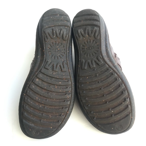 UGG Anila Full Grain Leather Wool Lined Closed Back Slip On Shoes Comfort Clogs - Picture 14 of 14